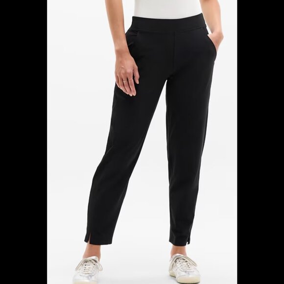 ATHLETA Brooklyn Mid Rise Ankle Pant in Black Women's Size 8 - Picture 1 of 8
